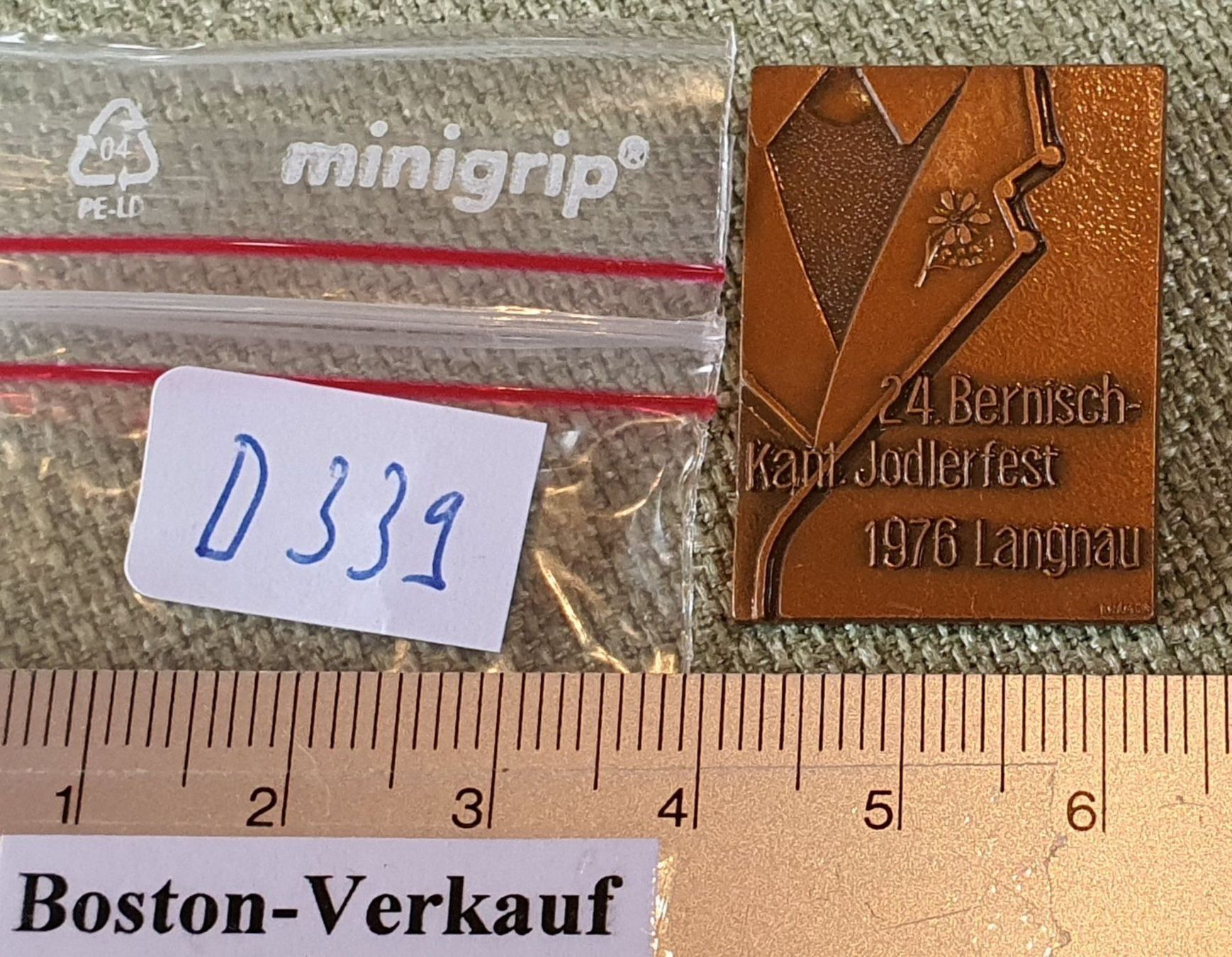 Coperchi dei cremini per caffè: D339 - Jodlerfest Bern Langnau 1976 – Usato da Reinach BL venduto da Boston-Verkauf 3