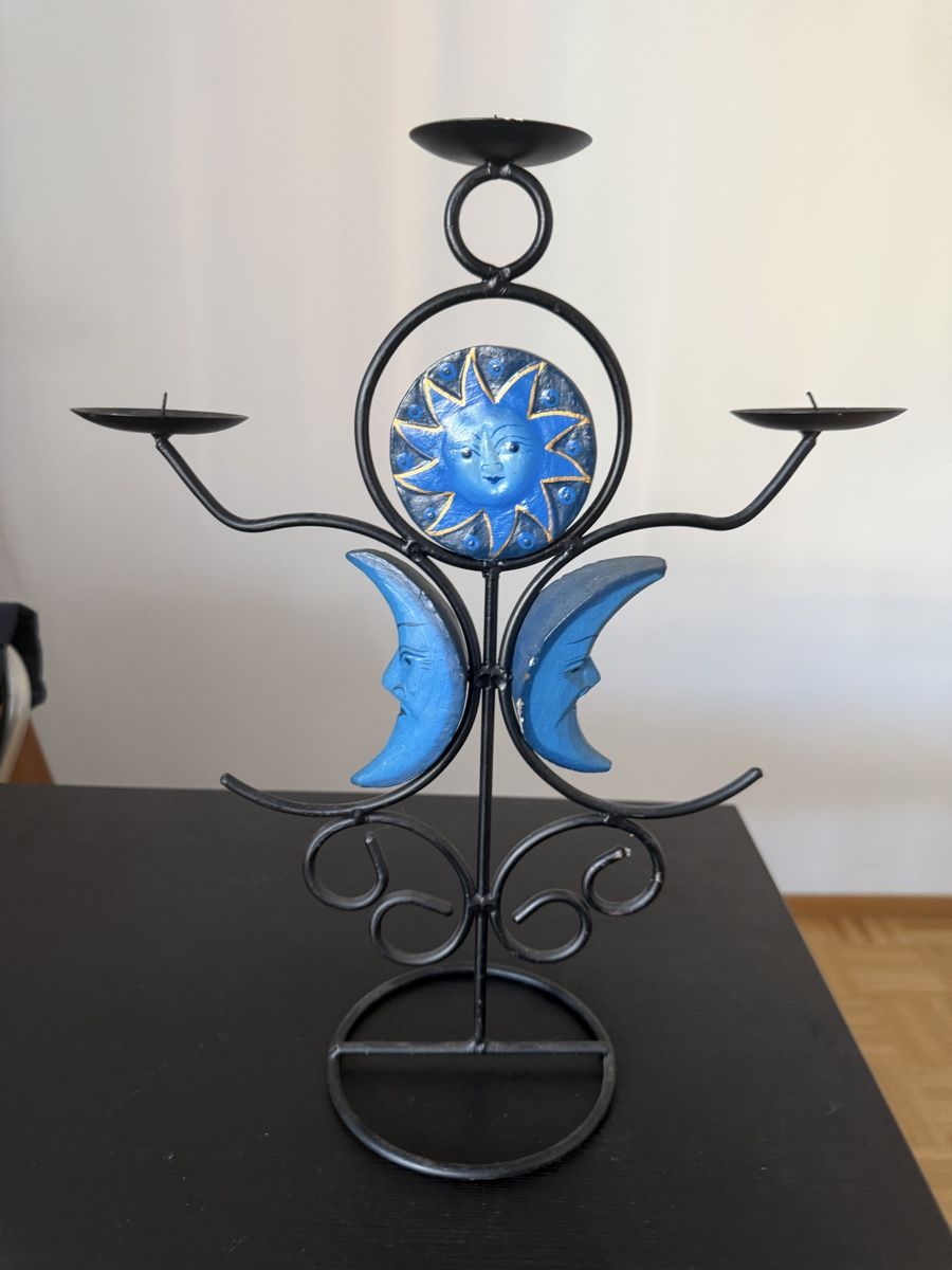 Kerzenständer: Candelabro in metallo con sole e lune – Gebraucht aus S. Pietro von fil_yhb9