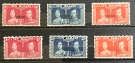 1937 - GB Krönung George VI 2 Sätze ** Niue -  Neuseeland