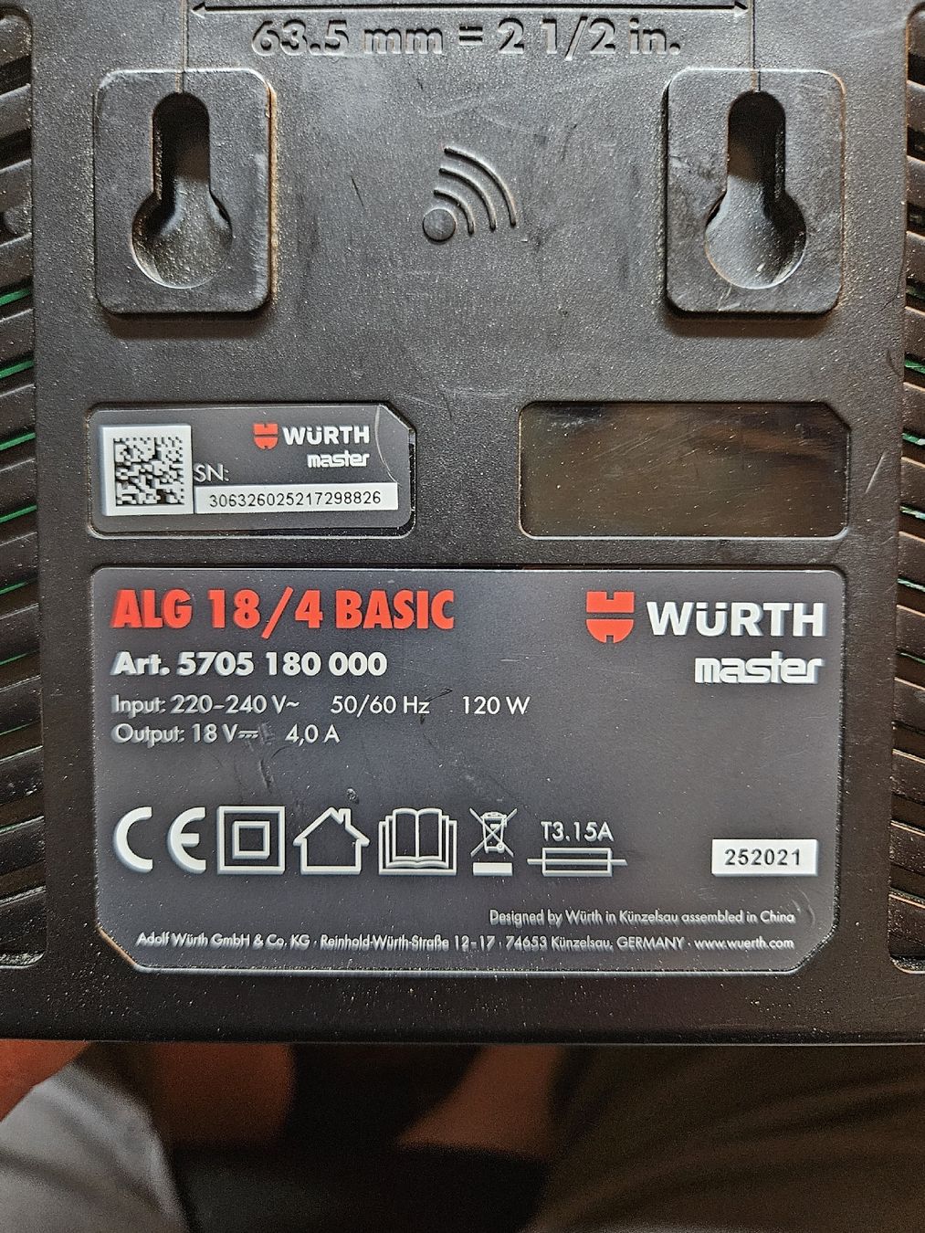 Würth Caricatori & Batterie: Ladegerät Würth M-CUBE 18V ALG 18/4 BASIC (D) – Usato da Rorschach venduto da TimelessTrading 1