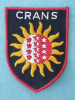 Vintage Badge Wappen CRANS ST. GALLER STICKEREI