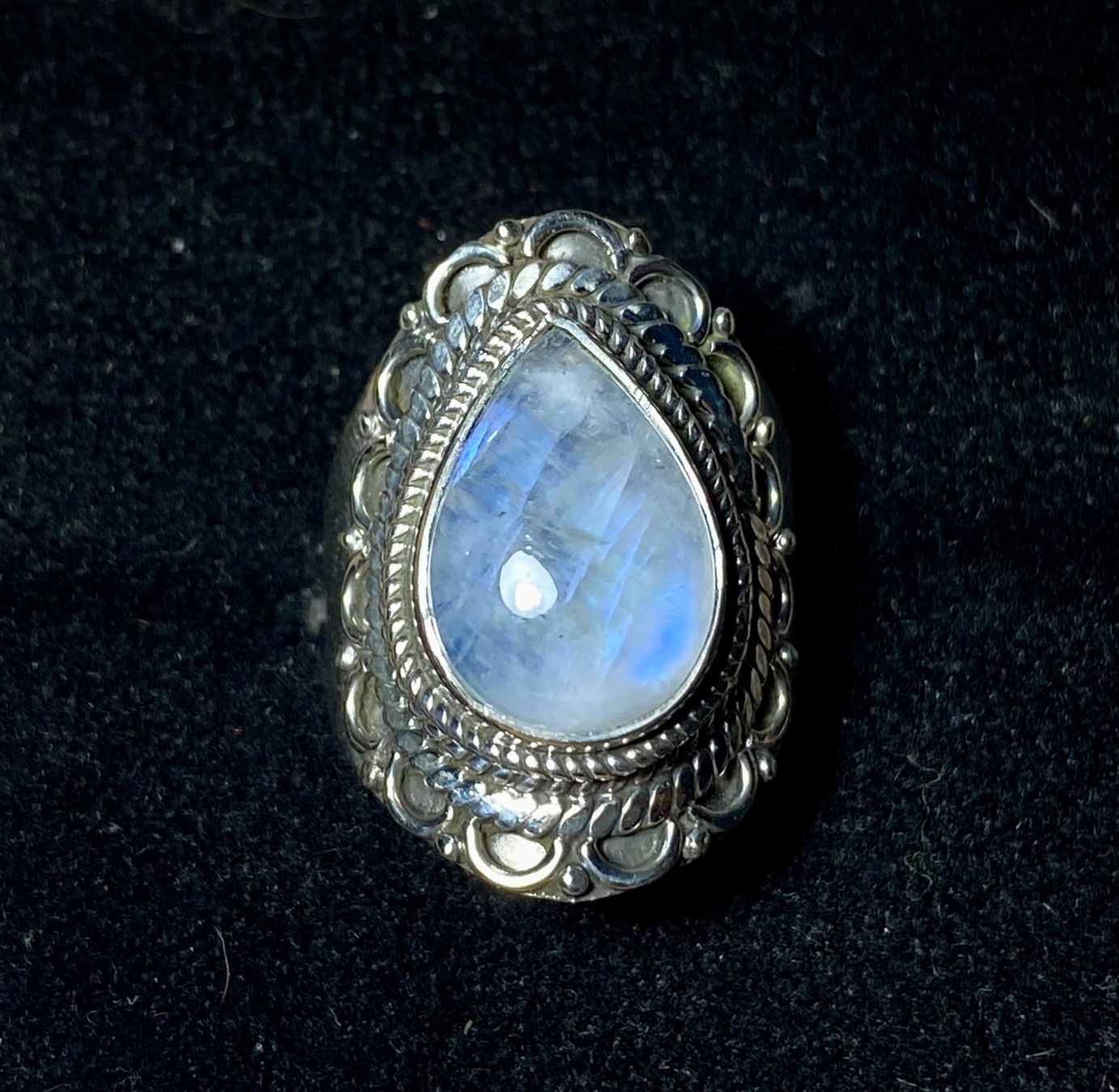 Anelli: Orientalischer Silber 925 Ring mit natürlichem Mondstein – Nuovo e nell'imballaggio originale da Laax venduto da Kiki_Kingdom3 3