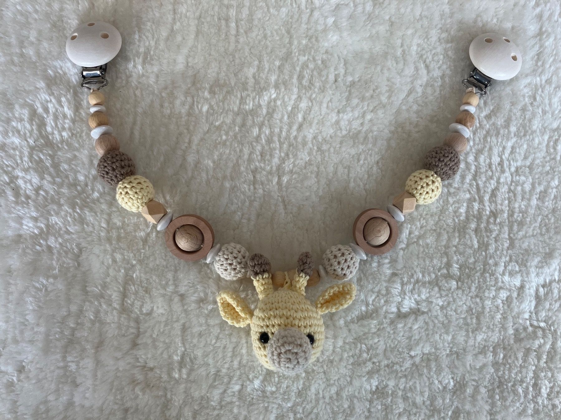 Carrozzine: Kinderwagenkette Giraffe helles gelb – Nuovo (secondo la descrizione) da Chur venduto da Handkreativ