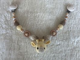 Kinderwagenkette Giraffe helles gelb