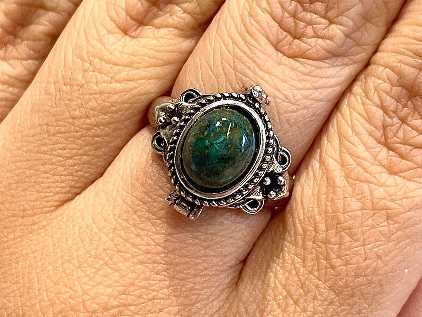Ringe: 100% echtem, ungefärbtem Türkis Ring Edelsteinring – Neu und originalverpackt aus Schiers von sisikristall