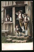 AK Appenzeller Sennen in Tracht, 1904