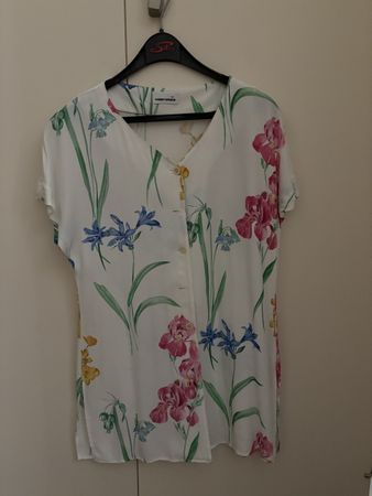 GERRY WEBER Bluse Blumenmuster weiss 
