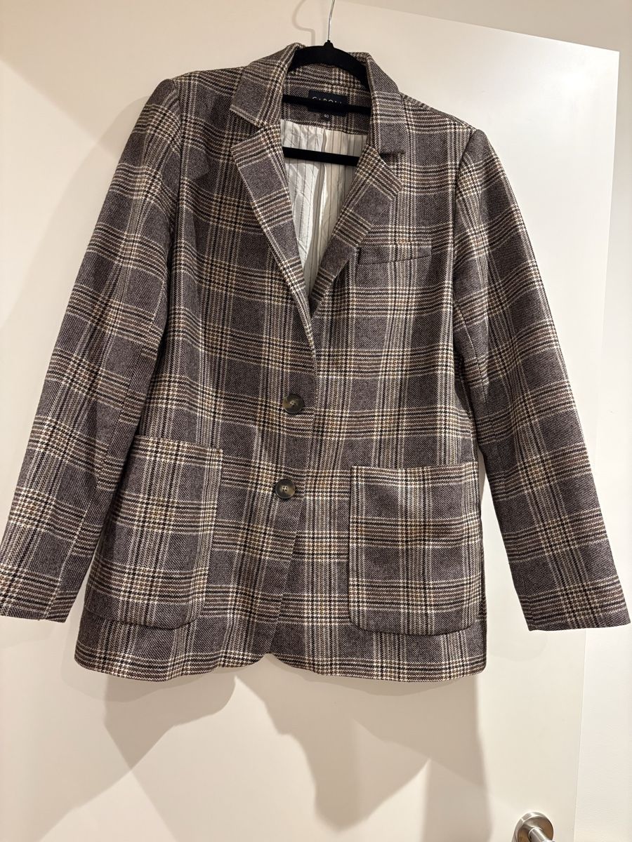 Caroll Giacche: Check Plaid Blazer Jacket Caroll size 38 wool excellent – Nuovo (secondo la descrizione) da Prilly venduto da mai_ktw8