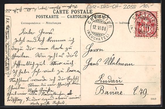 Cartoline postali: AK Cressier, Institut Clos-Rousseau – Usato da Berlin venduto da bartko-reher 1