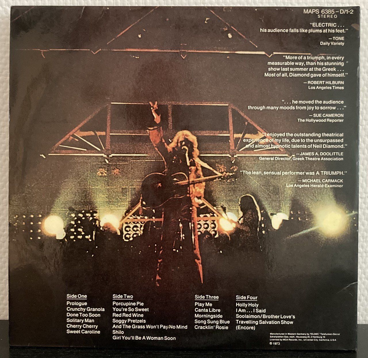 Schallplatten: Neil Diamond - Hot August Night Doppel-LP °1972° – Gebraucht aus Wettingen von  1