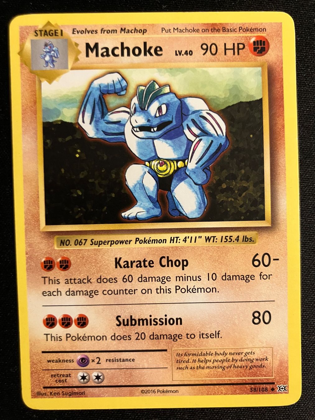 Pokémon Carte collezionabili: Pokemon Machoke - Evolutions 58/108 - English – Usato da Bern venduto da Big_GS