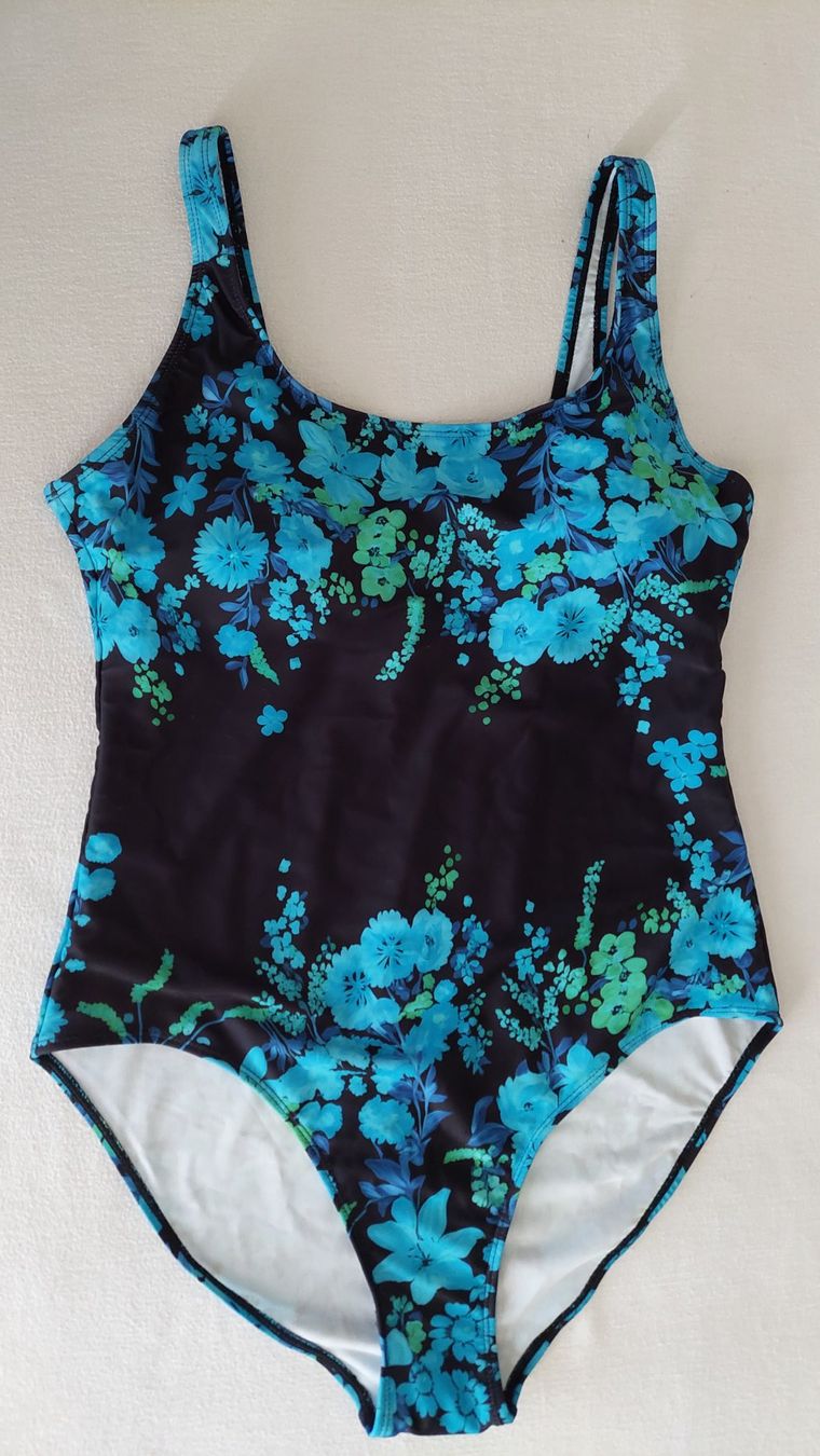 Costumi da bagno & Bikini: Neuer Badeanzug einteilig mit Blumen - Grösse XL / 44 – Nuovo (secondo la descrizione) da Oberwil BL venduto da Hunajakakku 4