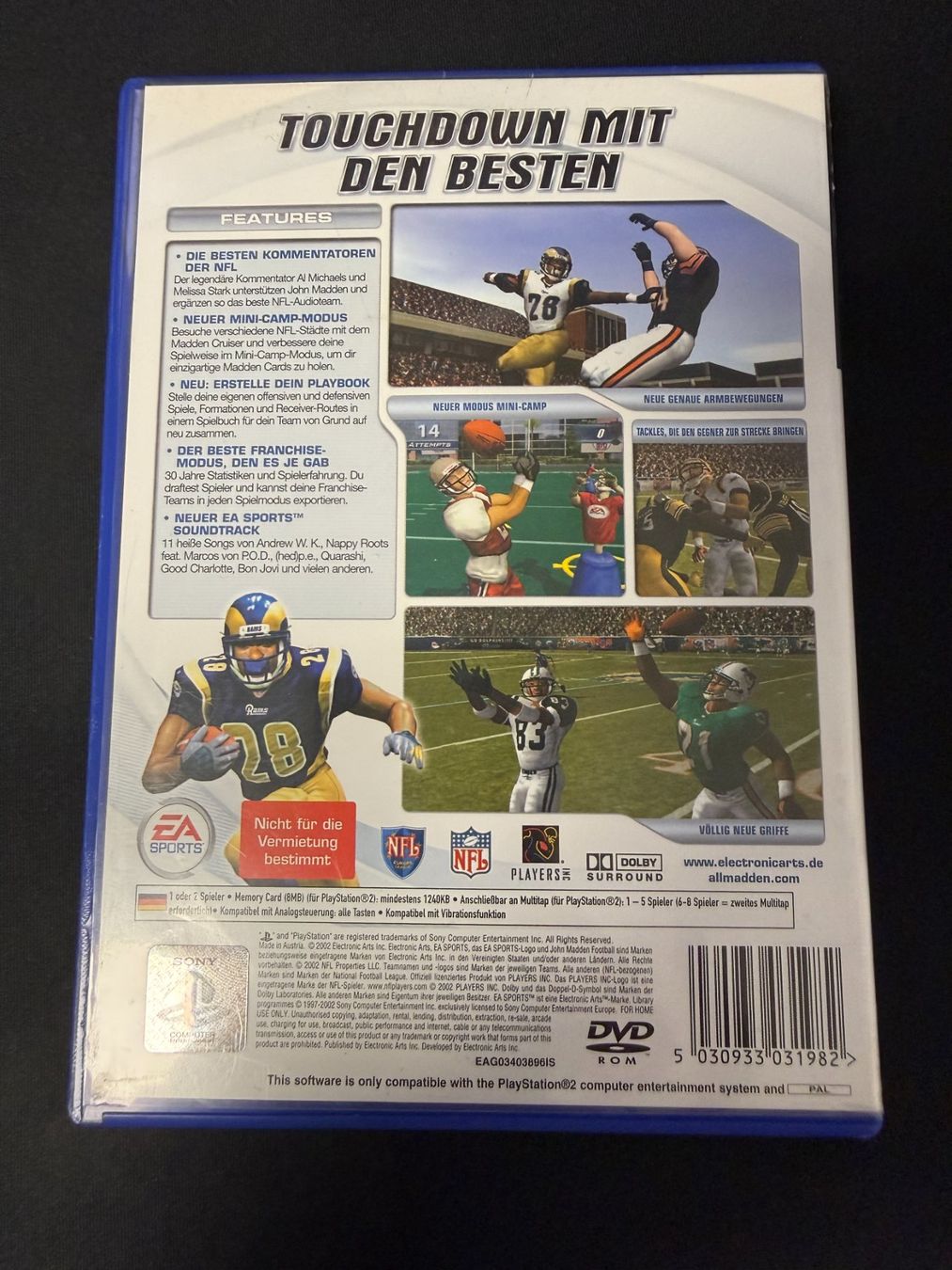 Sony Giochi: Madden 2003 - PS2 – Usato da Pont-de-la-Morge venduto da Darfal 2