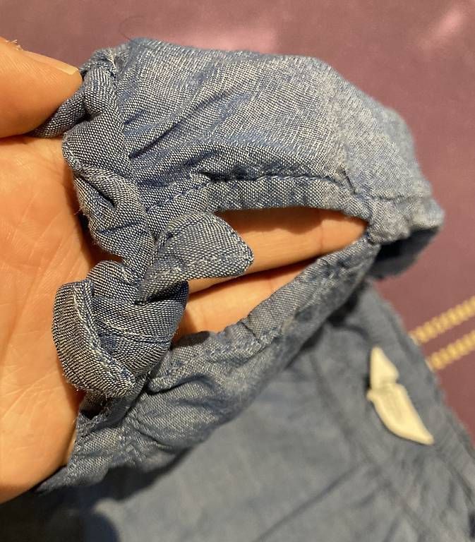 Top: Blaues H&M Carmen-Oberteil – Usato da Bellach venduto da lia_26tj 2