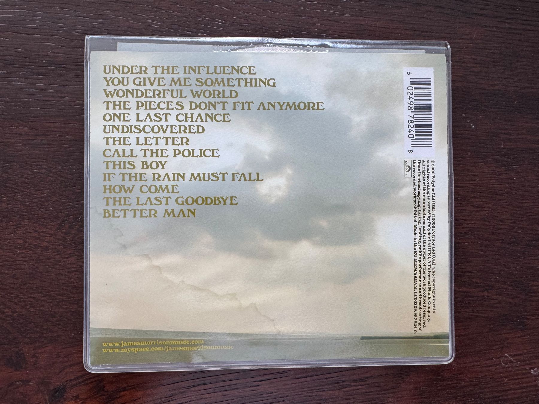 CDs: CD "James Morrison - Undiscovered“ in Softcover-Hülle – Gebraucht aus Rombach von Kickgoal 1