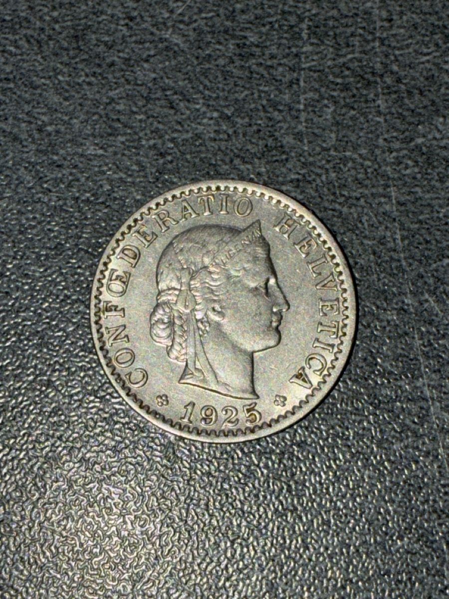 Tutti le monete: Nr. 57: 20 Rappen, schweizer Franken, 1925 – Usato da Burgdorf venduto da Yakari5165