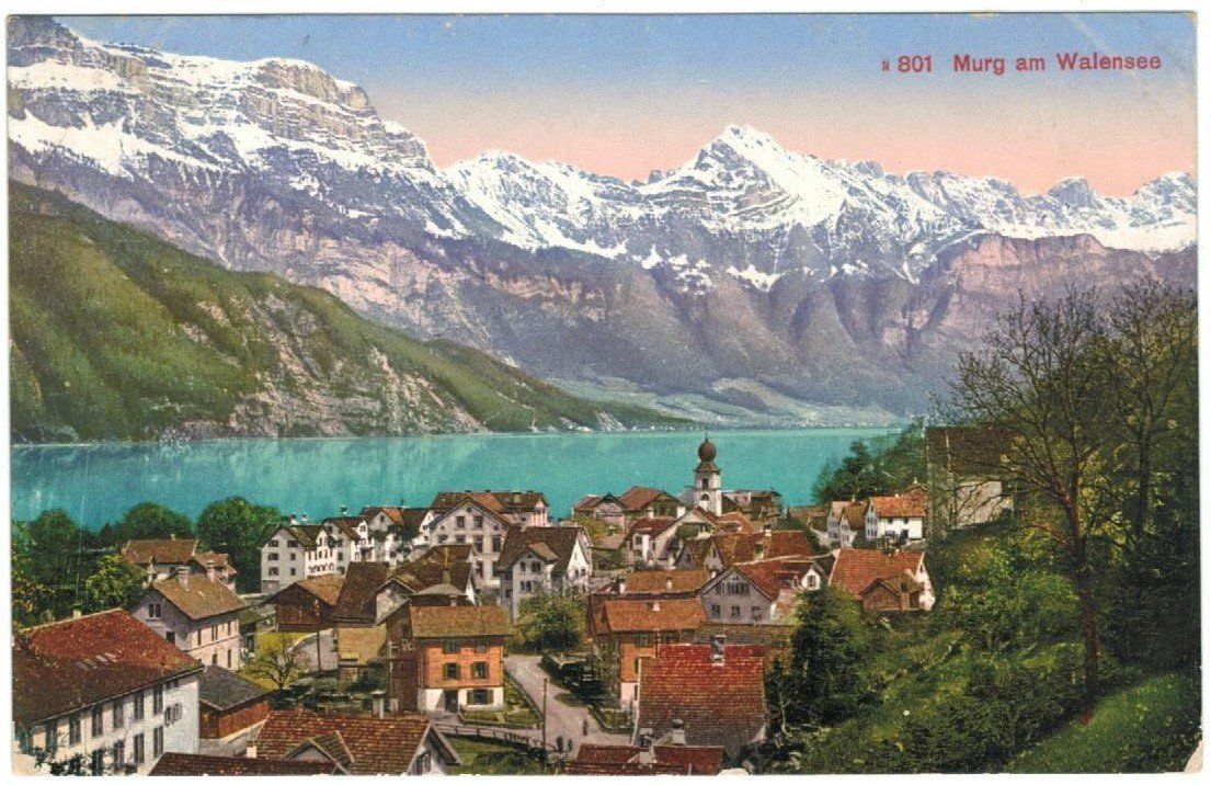 Cartoline postali: AK Murg am Walensee 1917 – Usato da Zürich venduto da tol_b7c7