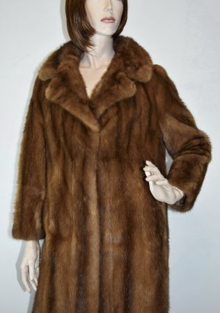 Edler Pelz Mantel/Nerz Pelz/Nerzfell/Vintage/braun/Gr.M-L