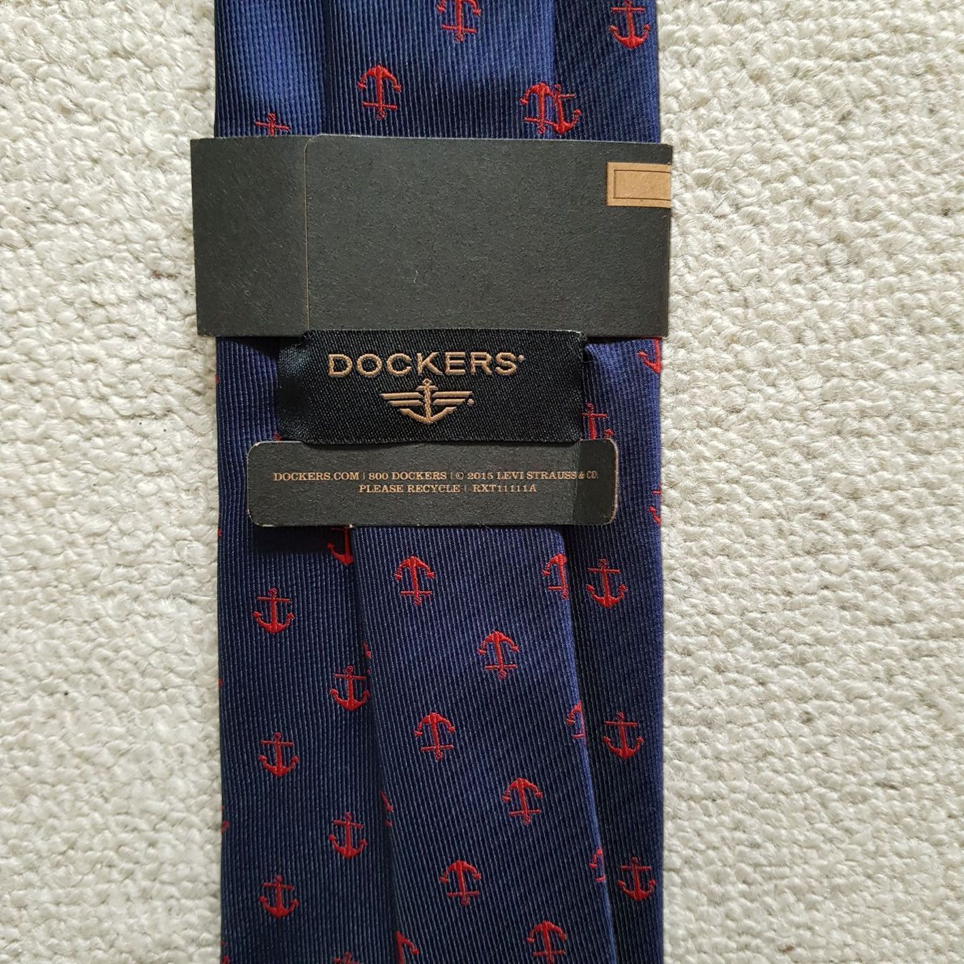 Cravatte: Blaue Seiden Krawatte von Dockers – Nuovo e nell'imballaggio originale da Winterthur venduto da Mick77 1