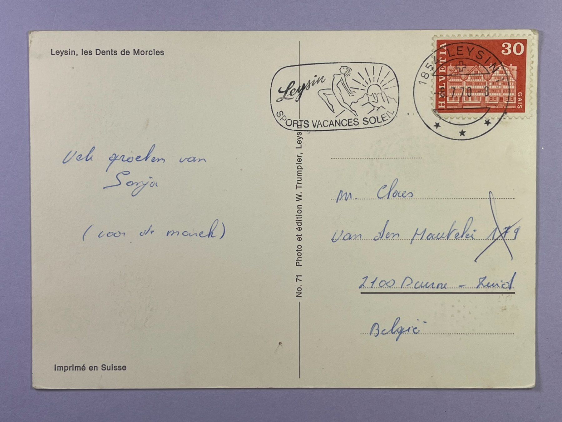 Cartoline postali: Leysin - les Dents de Morcles – Usato da Steg VS venduto da _vinci_ 1