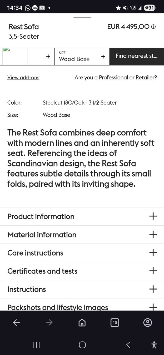 Sofas: Muuto Rest Sofa Steelcut 180 – Gebraucht aus Glattpark(Opfikon) von Urbanutan 5