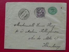 1903: 64B (ZIFFER) auf BELEG: COLOMBIER nach HAMBURG