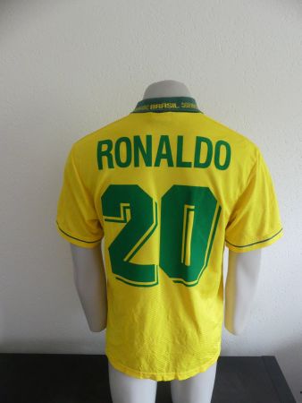 Home Brésil 1994, Ronaldo, maillot vintage football, L