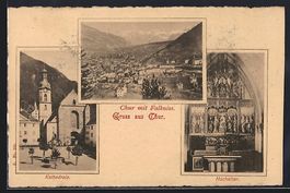 Chur, Ortsansicht aus der Vogelschau mit