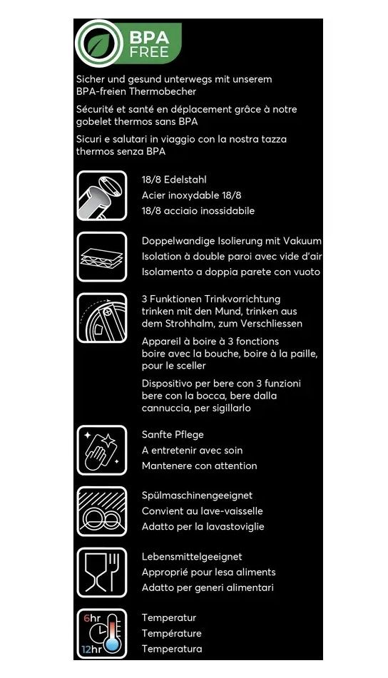 Tazze: Weisser Thermobecher mit Strohhalm, neu & OVP! – Nuovo e nell'imballaggio originale da Eich venduto da ka_st 2