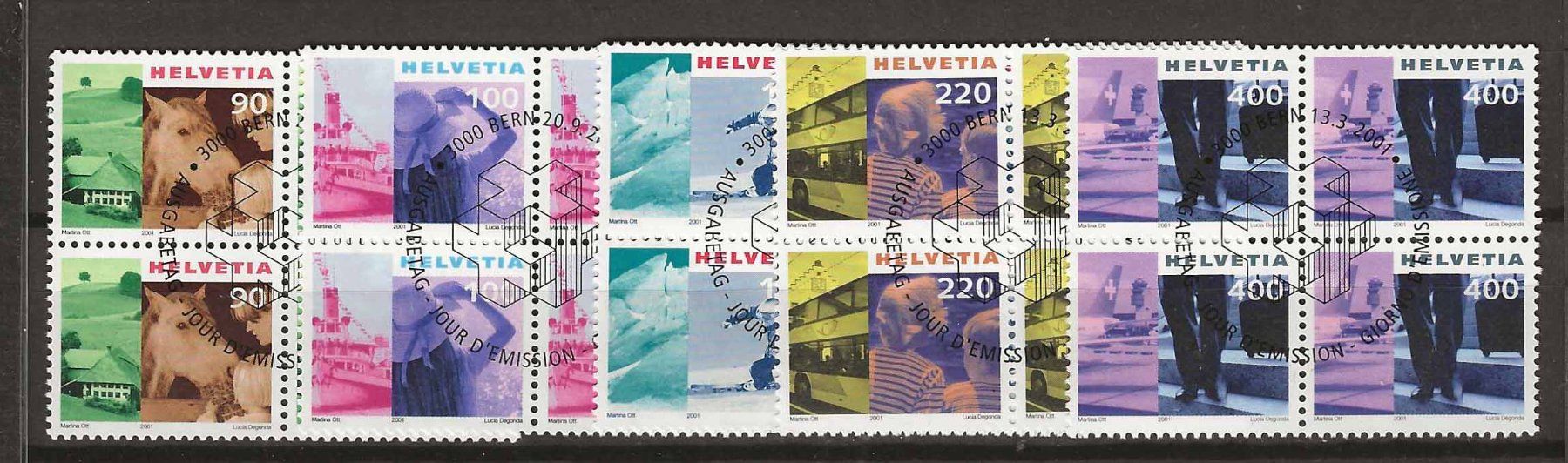 Tutti i francobolli: B1035 - Tourisme 2001 B4   1er jour – Usato da Trélex venduto da Phil_Albert