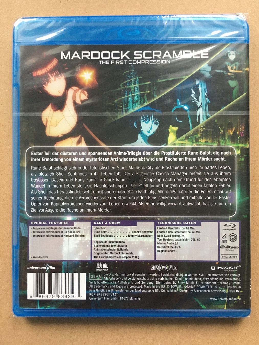 Tous les DVDs: Mardock Scramble: The First Compression (Neu) [Blu-ray] – Neuf avec emballage d'origine à St.Gallen par MedienJoe 1