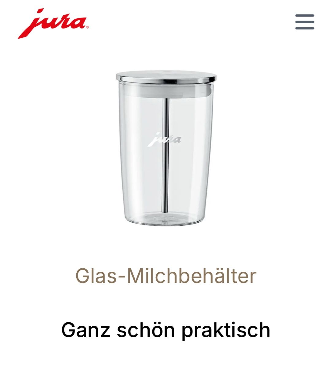 Jura Kaffeemaschinen & Espressomaschinen: Jura Glas Milchbehälter – Gebraucht aus Wädenswil von dorodi 1