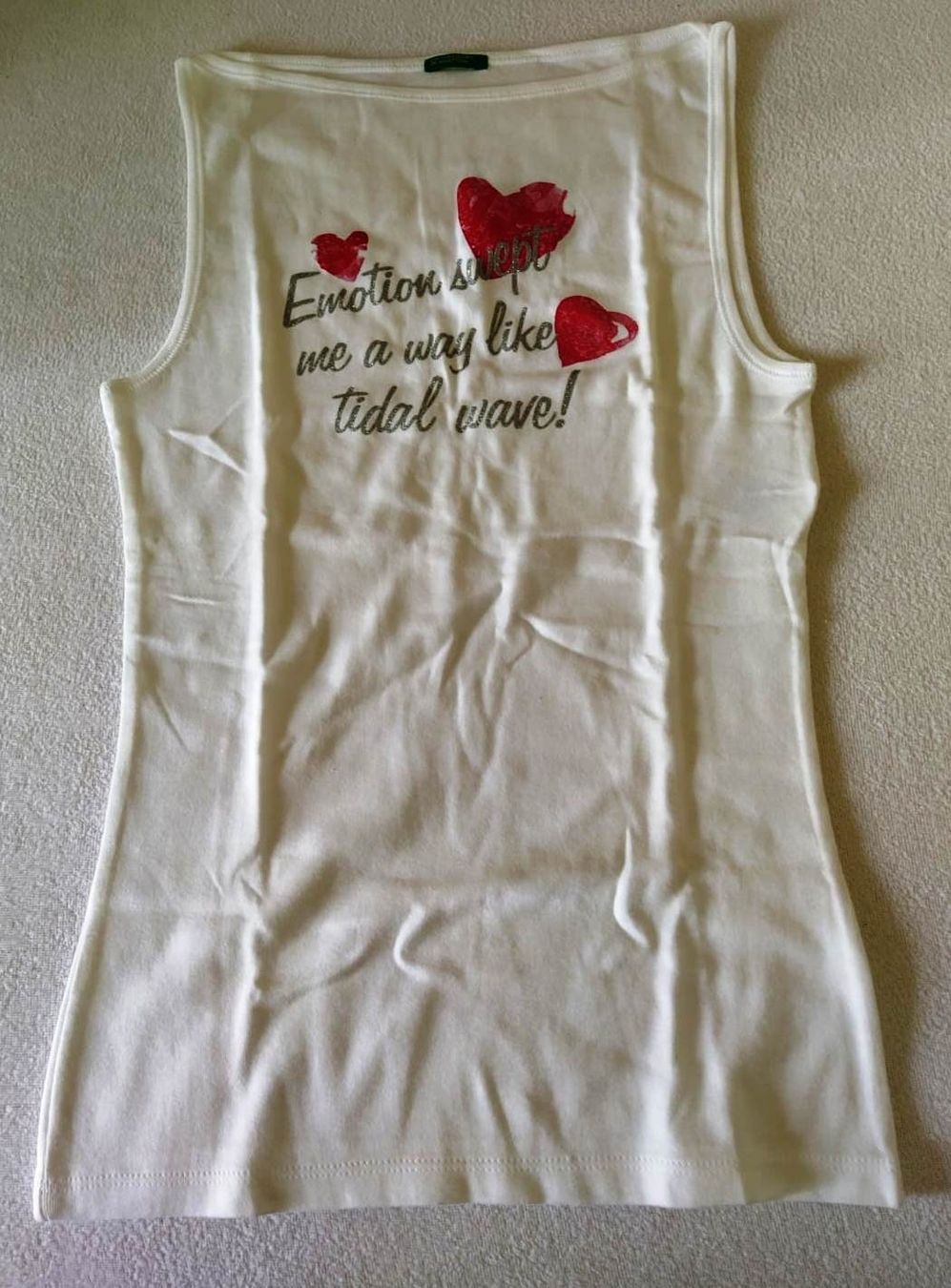 Benetton Camicette, T-shirt & Top: Top mit Glitzer-Print - Grösse XS - – Nuovo (secondo la descrizione) da Zürich venduto da 1-2-3 1