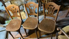 Lot 6 Chaises Stuhlen Bistrot Bois Antik Horgen Glarus