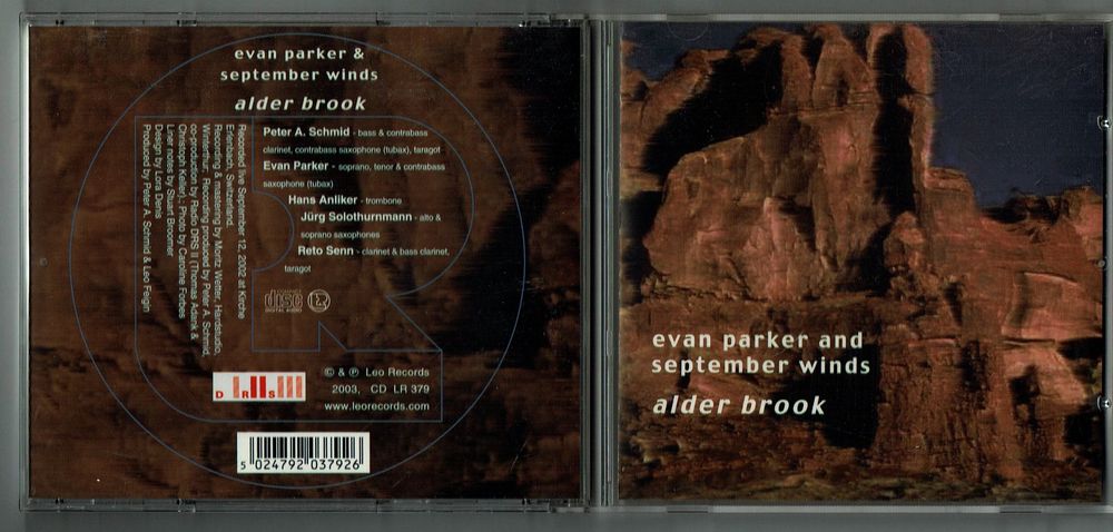 Evan Parker And September Winds – Alder Brook (Gebraucht) in Mosnang ...