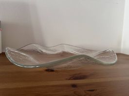 Glasschale mit Wellenrand, klein, Glasi Hergiswil