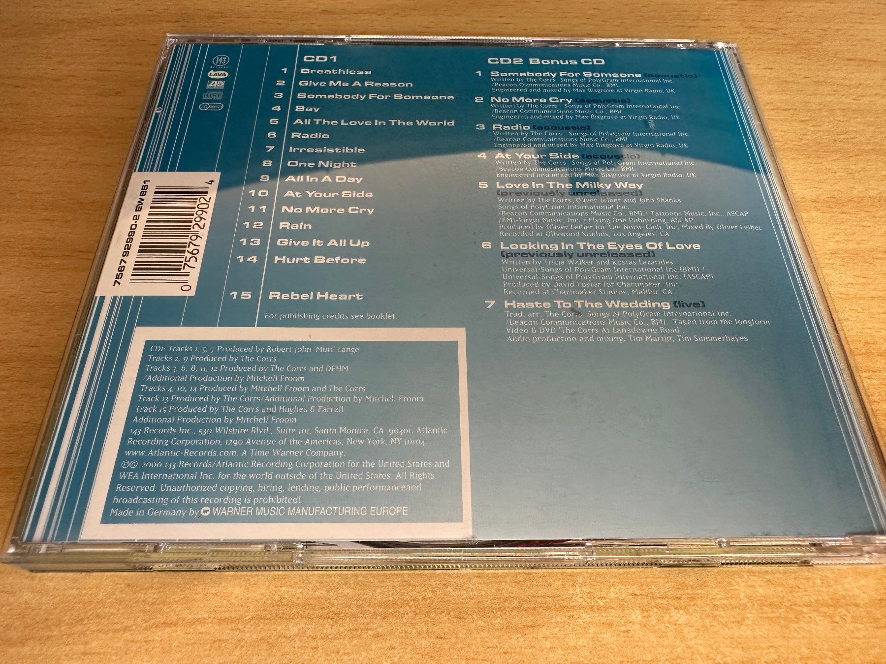 CDs: The Corrs – In Blue - 2 CD – Gebraucht aus Rikon im Tösstal von Alpenmutz 1