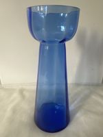 Hyazinthen-Glasvase blau konische Form Höhe 20,5cm 