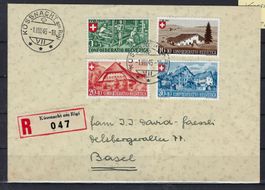 1945 Pro Patria Satzbrief 1,VIII,45 gestempelt   16025