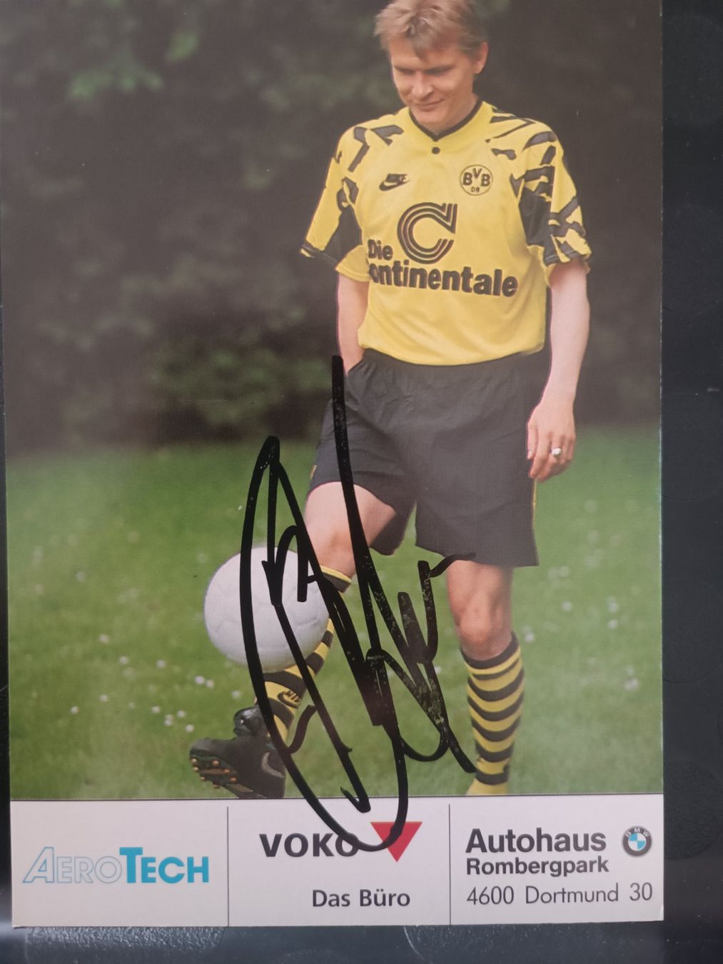 Autografi: Sergej Gorukovich - BVB - Handsignierte alte Karte – Usato da Menziken venduto da Artographs