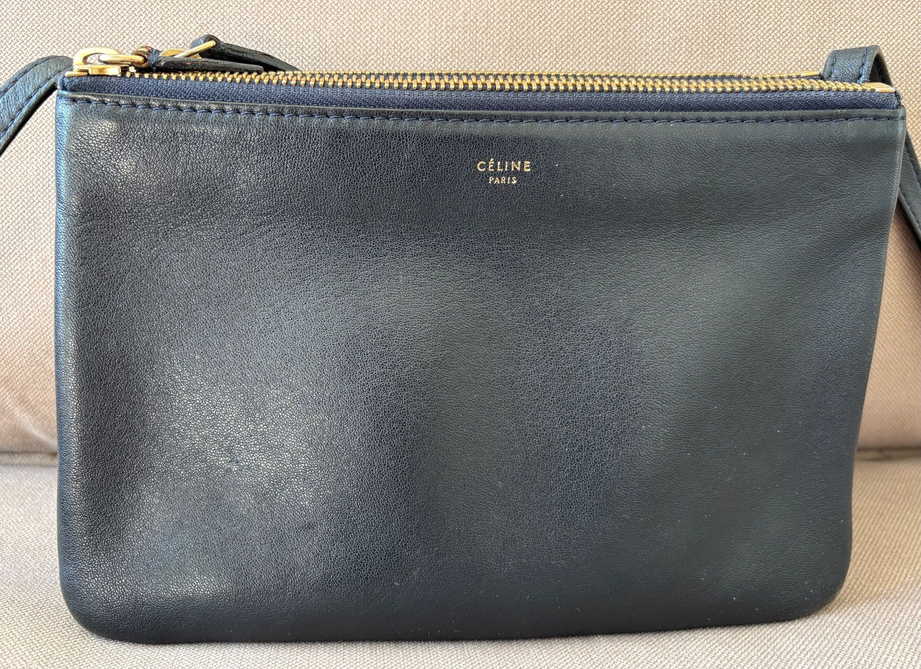 Celine Borse da donna: Celine - Small Trio Bag in Navy/Dunkelblau – Usato da Zürich venduto da cassandra1504 2