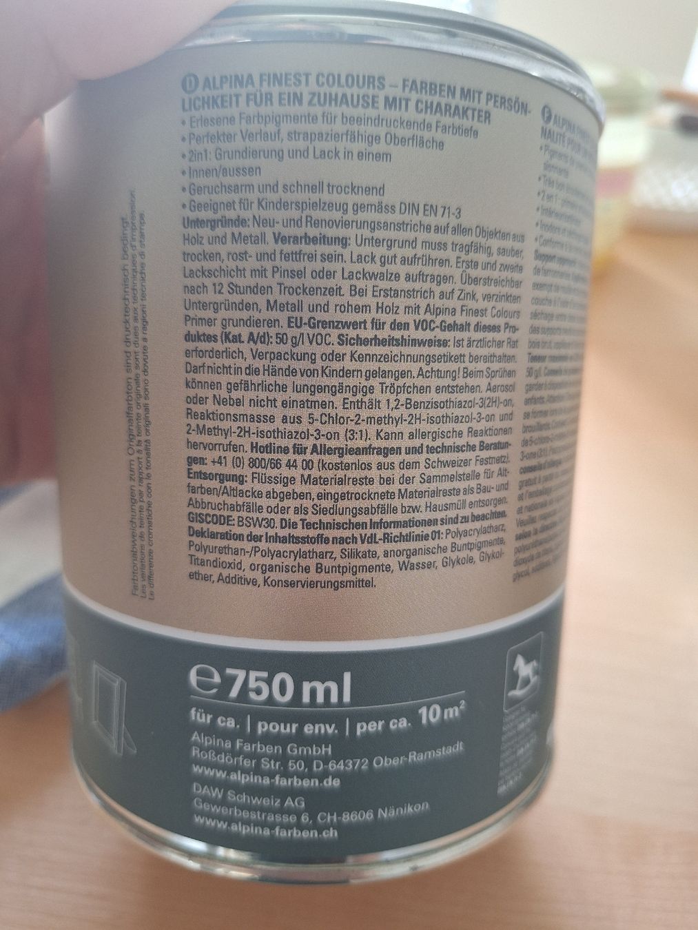 Alpina Farben: 2x Alpina Edelmatter Lack – Neu und originalverpackt aus Winterthur von luanasarahj 2