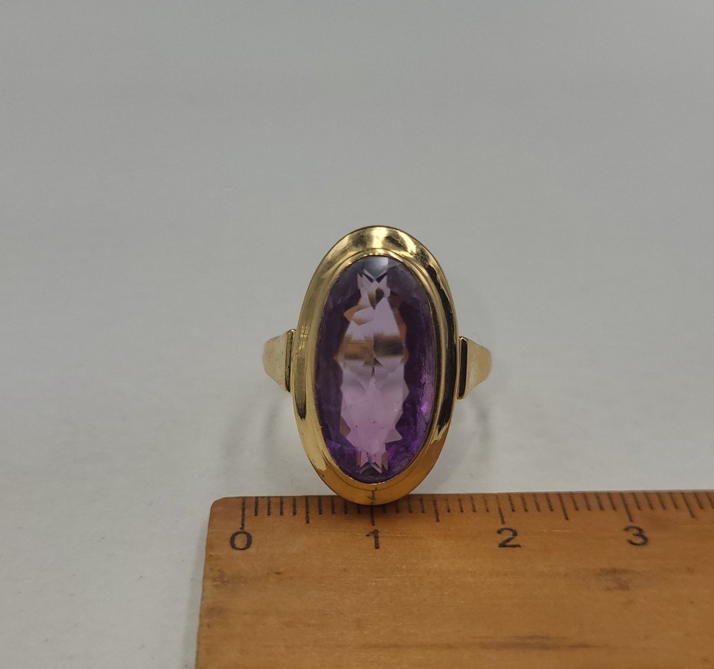 Anelli: 18 Karat 750 Gold Ring Mit Amethyst – Usato da Wald ZH venduto da Dasilver