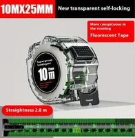 Transparentes Maßband 10m – Selbstsperrend & Fluoreszierend