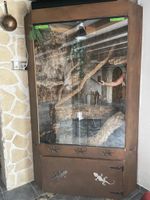 Meuble Terrarium fait sur mesure pour un angle