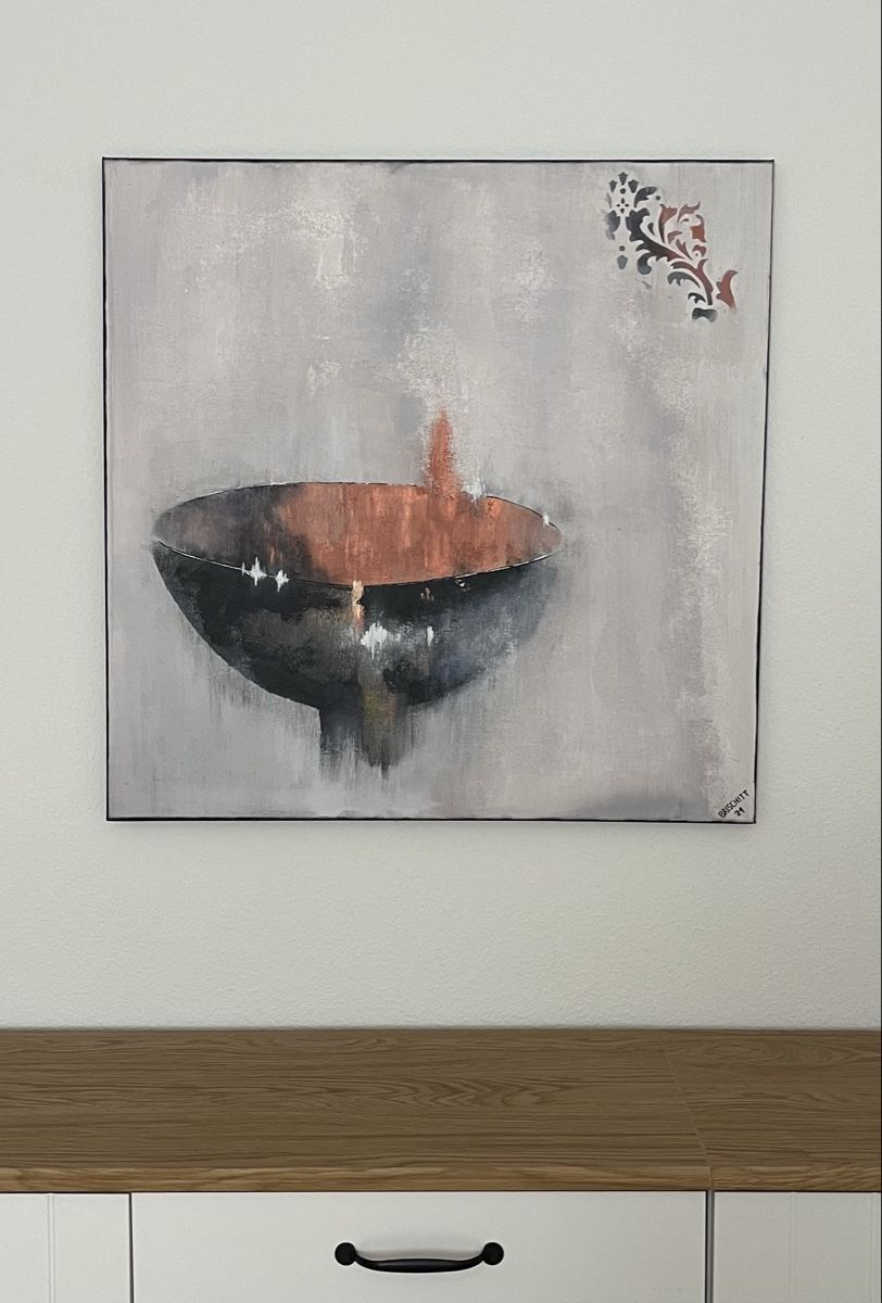 Gemälde: Acrylbild, Feuerschale – Gebraucht aus Bettlach von Brischitt66