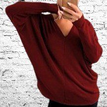 💞 Verführerisches Langarm-Sweatshirt: V-Ausschnitt 💖💫