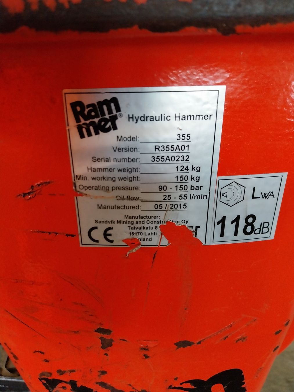 Tutti gli attrezzi: Hydraulikabbauhammer Rammer 355 – Usato da Ramsei venduto da acmoag 2