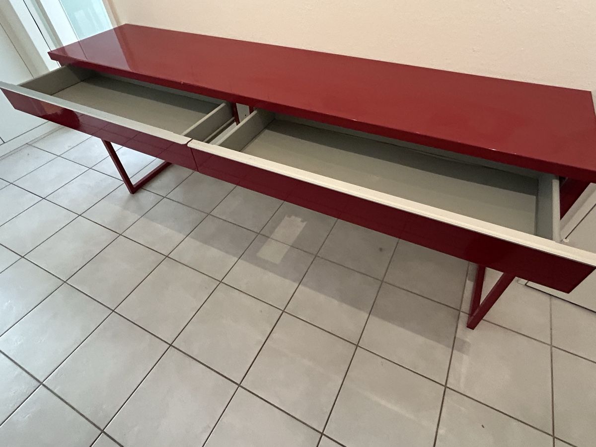 Console: Roter Konsolentisch mit 2 Schubladen – Usato da Binningen venduto da drummer81 2