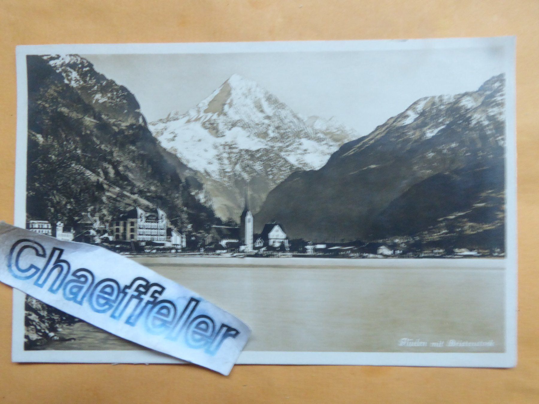 Cartoline postali: 1927 Flühlen mit Bristenstock – Usato da Zürich venduto da Chaeffeler